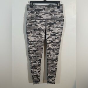 Zelos Gray Camo Print High Rise Leggings Medium | 26” Inseam Activewear